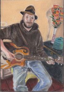 "The Musician", pastel painting of Vorn Doolette, by Caron Eastgate Dann