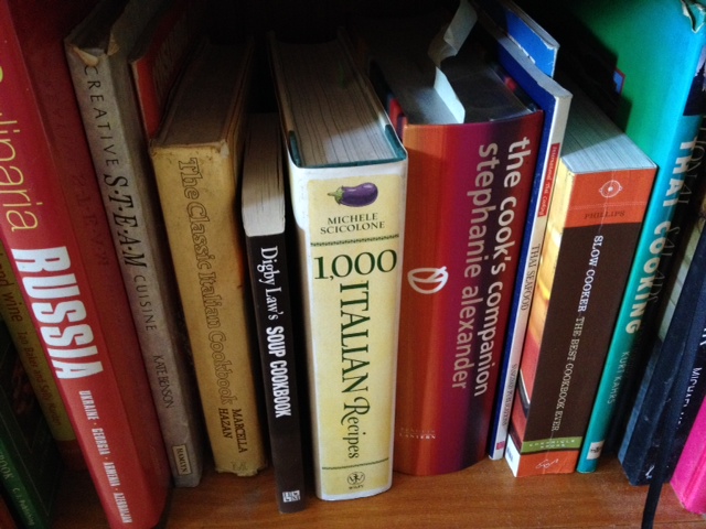 My recipe books take up two shelves of a big bookcase, and I have culled them to just the ones I use or am likely to use.