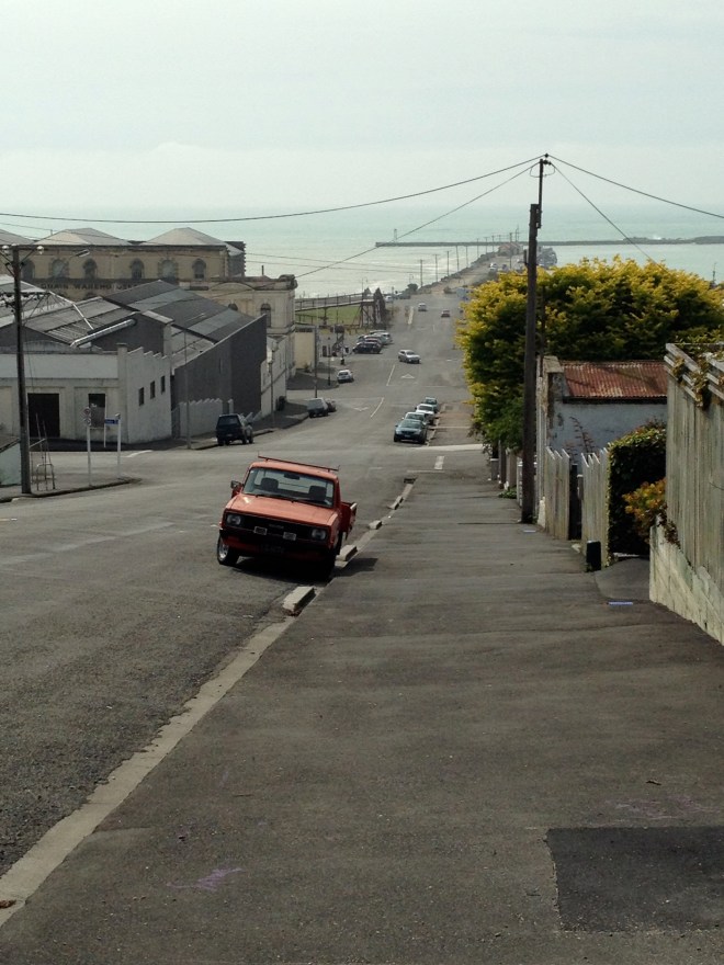 Approaching Oamaru's Victorian precinct from ??? St.  Picture ©Caron Eastgate Dann 2013