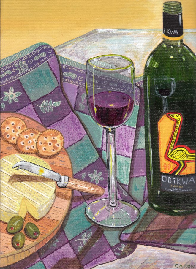 "Only On His Day Off", acrylics on canvas board. © Caron Eastgate Dann 2011